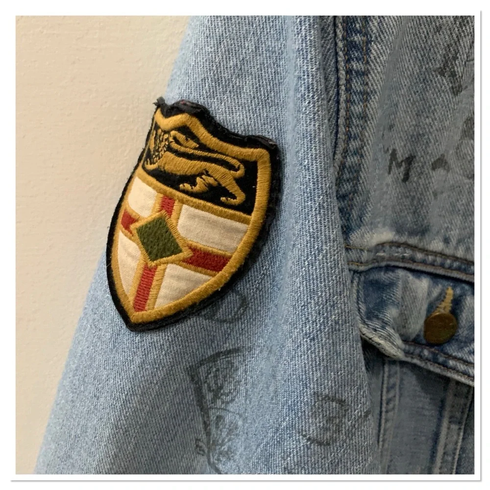 Polo Ralph Lauren Graffiti Print Patch Jean Jacket Size Medium - Picture 5 of 13